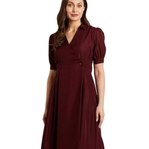 Women's Desk-to-Dinner' Fit & Flare Wrap Dress